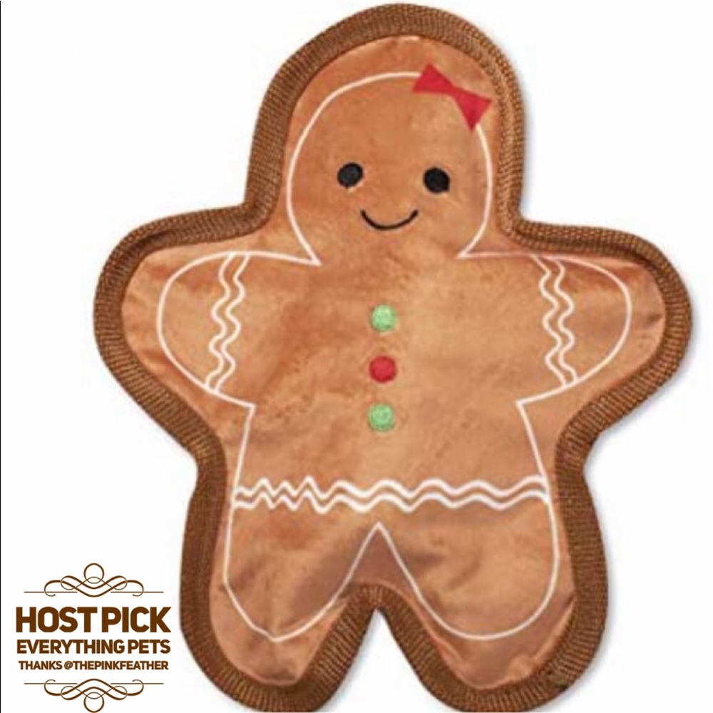 🎉 HP 🎉 🆕 Fringe Studio Bite Me Gingerbread Man Dog Toy